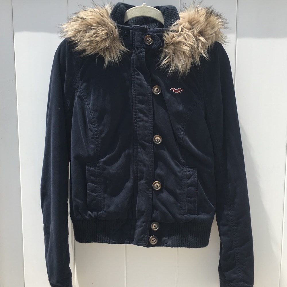 Navy Blue Hollister Jacket